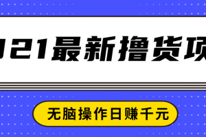 2021最新擼貨項目，一部手機即可實現無腦操作輕松日賺千元