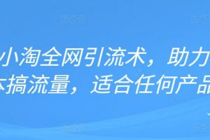 2022年小淘全網(wǎng)引流術(shù)，助力零成本搞流量，適合任何產(chǎn)品