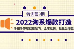 2022淘系爆款打造特訓營9期：手把手帶您鏈接起飛，全店運銷，輕松出爆款