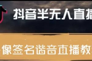 最近火爆的抖音頭像簽名設(shè)計(jì)半無(wú)人直播直播項(xiàng)目：直播教程 素材 直播話術(shù)