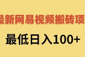 2022網(wǎng)易視頻搬磚賺錢，日收益120（視頻教程 文檔）