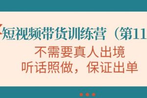 短視頻帶貨訓(xùn)練營(yíng)（第11期），不需要真人出境，聽話照做，保證出單