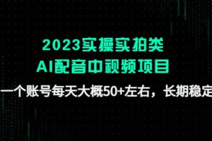 2023實(shí)操實(shí)拍類AI配音中視頻項(xiàng)目，一個(gè)賬號(hào)每天大概50 左右，長(zhǎng)期穩(wěn)定