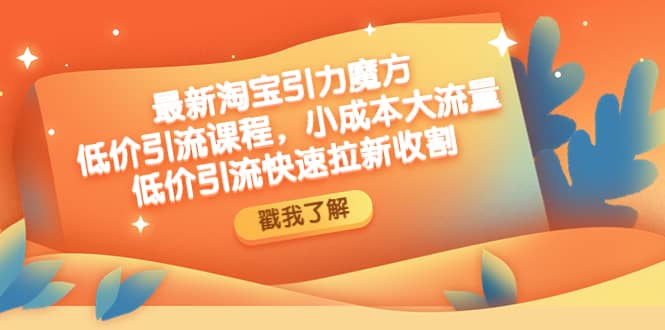 最新淘寶引力魔方低價引流實操：小成本大流量插圖
