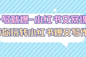 一寫就爆-小紅書文案課：帶你玩轉(zhuǎn)小紅收爆文寫作（45節(jié)課）