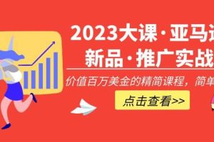 2023大課·亞馬遜新品·推廣實戰(zhàn)：精簡課程，簡單粗暴