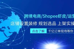 跨境電商/Shopee蝦皮/運(yùn)營實(shí)戰(zhàn)訓(xùn)練營：店鋪設(shè)置裝修 規(guī)劃選品 上架實(shí)操等等