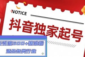 抖音獨家起號，適合各類行業（9節視頻課）