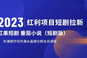 聽(tīng)潮閣學(xué)社月入過(guò)萬(wàn)紅果短劇番茄小說(shuō)CPA拉新項(xiàng)目教程