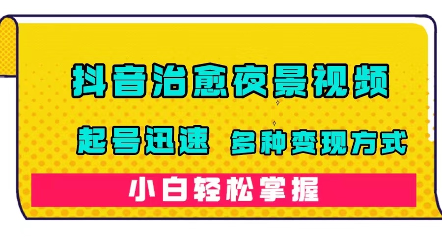 抖音治愈系夜景視頻，起號(hào)迅速，多種變現(xiàn)方式，小白輕松掌握（附120G素材）插圖