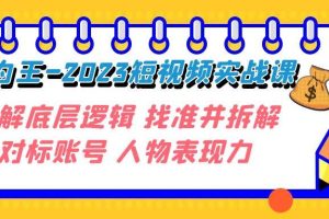 變現(xiàn)·為王-2023短視頻實戰(zhàn)課 了解底層邏輯 找準并拆解對標賬號 人物表現(xiàn)力