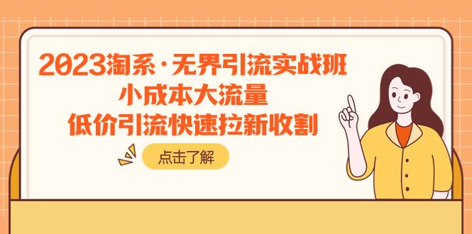 2023淘系·無界引流實戰班：小成本大流量，低價引流快速拉新收割插圖