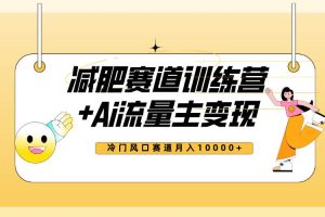 全新減肥賽道AI流量主 訓練營變現玩法教程，小白輕松上手，月入10000