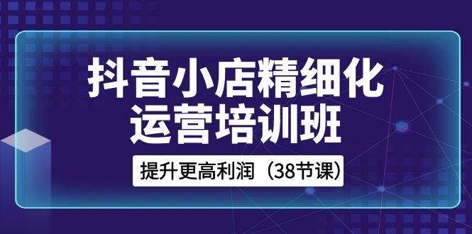 抖音小店-精細(xì)化運(yùn)營(yíng)培訓(xùn)班，提升更高利潤(rùn)（38節(jié)課）插圖