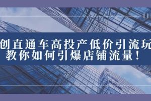 2023直通車高投產(chǎn)低價引流玩法，教你如何引爆店鋪流量！