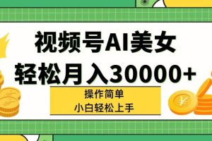 視頻號(hào)AI美女，輕松月入30000+,操作簡(jiǎn)單小白也能輕松上手