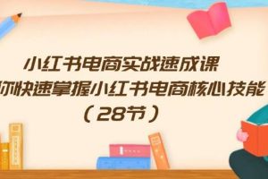 小紅書電商實戰速成課，讓你快速掌握小紅書電商核心技能（28節）