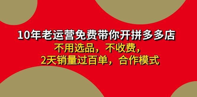 拼多多-合作開店日入4000+兩天銷量過百單，無學費、老運營教操作、小白…插圖