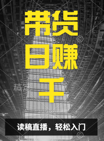 視頻號技術(shù)直播帶貨， 會讀稿就行，小白日入1000+