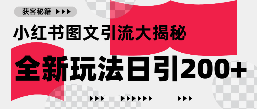 小紅書圖文引流，只需一張圖片即可撬動百萬流量，日引200+創業粉