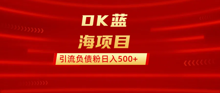 DK藍海項目  通過，抖音，快手，小紅書，引流負債粉日入500+插圖