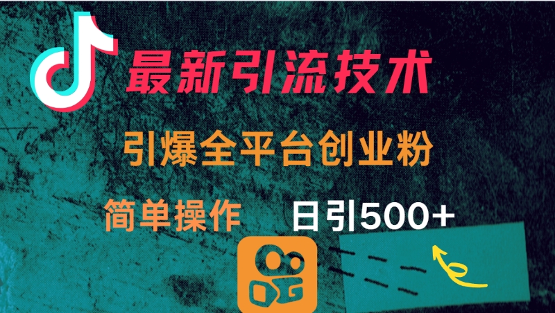 最新引流方法，引爆全平臺(tái)創(chuàng)業(yè)粉操作簡(jiǎn)單，日引300＋