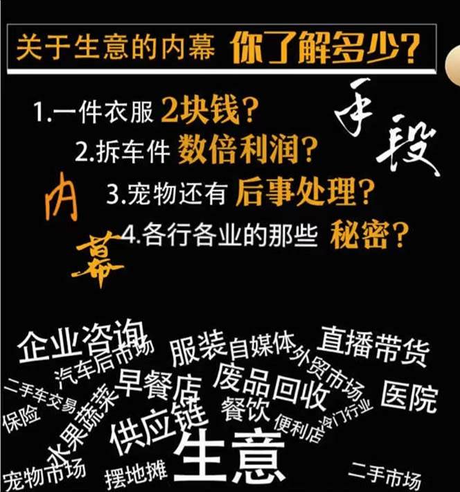 生意內幕·與手段：行業內幕、冷門行業、尾貨處理、廢品回收、空手套白狼（全集）插圖1