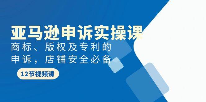 亞馬遜-申訴實戰(zhàn)課，商標、版權及專利的申訴，店鋪安全必備